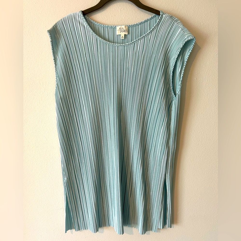 Ava James Pleated Blouse Tunic (M)